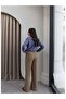High Waist Fabric Palazzo Trousers - 5