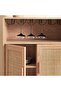 Oaktree Bar Cabinet With 2 Door 1 Drawer Rattan - Natural - 5