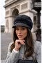 Knitted Bow Decorated Plush Beret - 2