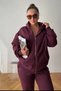 Hooded Basic 3 Thread Zippered Oversize Tracksuit Set - 2