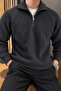 Men's Sweater Half Zipper Stand Collar Thessaloniki Knitted Sweater
