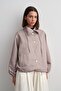 Patterned Bomber Jacket Beige