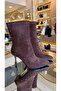 Imported suede heel detailed and stoned model women's bootie 0132-00 - 7