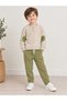 Boys' 2-Piece Set Waffle Textured Long Sleeve Sweatshirt and Pants Ages 2-5