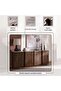 Regala Sideboard With 4 Door Marble - White Brown - 4