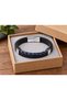 Arsovin Midnightblue Black Leather Men's Bracelet - Night Blue Braided Double Layer - 2
