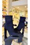 Imported women's stretch model chunky heel bootie 0070-00 - 6