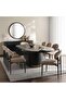 Plugari Sideboard With Mirror 4 Door Veneer - Black & Brown - 4