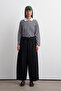 Barrel Gabardine Trousers Black