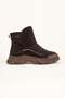 Women's Brown Fur-Lined Cold-Resistant Comfortable Sole Boots Seferi1 - 3