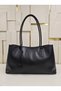 Voluminous Soft Leather Compartmented Hand and Shoulder Women's Bag Black