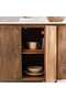 Crema Sideboard With 4 Door Marble - Cream Brown - 7