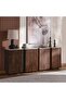 Regala Sideboard With 4 Door Marble - White Brown