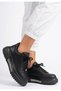 Women's Sneaker Sports Shoes Black Skin Comfortable Daily Luto - 3