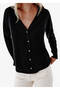 Super Thin Knit Black Knitwear Cardigan - 3