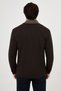 Textured Slim Fit Shirt Collar Buttoned Wool Men's Coat Brown - 39696.26K - 6