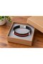 Korvello Emberstripe Black Leather Men's Bracelet - Double Black Braid with Red Thin Stripes - 3