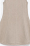 Girl's Cotton Ribbed Crew Neck Sleeveless Dress - 3