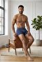 Men's Comfortable Flexible Seamless 3-Piece Navy Blue Boxer Briefs - 6