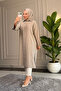 6688 - Stylish Comfortable Buttoned Viva Fabric Long Women's Cap - 3