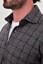 Checkered Slim Fit Classic Collar Lumberjack Long Sleeve Men's Shirt Beige - 27156.26K - 2