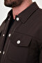 Straight Slim Fit Shirt with Collar Buttons Men's Coat Brown - 39687.26K - 2