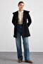 Hooded Short Coat with Pockets Black 3185 - 2