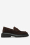 Men's Thick Sole Loafer Shoes Real Suede Leather Astrid Suede Brown
