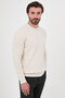 Ribbed Slim Fit Crew Neck Chenille Men's Knitwear Sweater Ecru - 11614.26K - 5