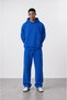 Men's Basic Oversize Hoodie Cobalt Blue - 4