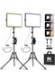 NiceVeedi 2-Pack LED Video Light Kit, Studio Light, 2800-6500K Dimmable Photography Lighting Kit wit