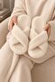 Women's Black - Cream - Mink - Tan Leopard Cross-Strapped Furry 4-Piece House Slipper Set Byndset02 - 6