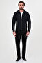 Straight Slim Fit Shirt Collar Double Zipper Side Pocket Men's Coat Black - 39690.26K - 4