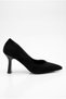 Women's Pointed Toe Thick Striped Heeled Classic Daily Stiletto Shoes - 2