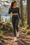 Patterned Women's High Waist Ribbed Leggings – Stretchy Fabric Special Design - 3