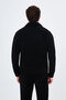 Ribbed Slim Fit Shirt Collar Zippered Velvet Men's Coat Black - 39700.26K - 4