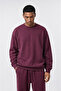 Men's Basic Oversize Sweatshirt Cherry