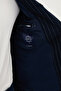 Striped Slim Fit Shirt Collar Buttoned Pocket Men's Coat Navy Blue - 39678.26K - 7