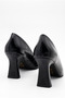 Women's Pointed Toe Thick Striped Heeled Classic Daily Stiletto Shoes - 5