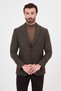 Textured Slim Fit Mono Collar Pocket Premium Wool Blend Men's Jacket Black-Beige - 44326.26K - 5