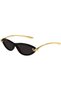 Botto Unisex Women's Metal Cat Eye Gold Gold Detail Uv400 Protected Sunglasses with Case and Cleaning Cloth as a Gift - 6