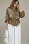 Beaded Lace Lined Zipper Jacket Per9773 - 2