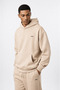 Men's Basic Oversize Hoodie Beige - 2