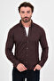 Patterned Slim Fit Stand Collar Lumberjack Long Sleeve Men's Shirt Tile - 27160.26K