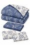 Easy-Iron Duvet Cover Set Double Size Liora Blue - 4