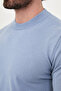 Plain Patterned Slim Fit High Crew Neck Cashmere Men's Knitwear Sweater Blue - 11613.26K - 3