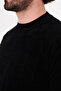 Ribbed Slim Fit Crew Neck Chenille Men's Knitwear Sweater Black - 11614.26K - 2