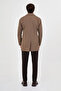 Straight Slim Fit Shirt Collar Buttoned Men's Trench Coat Brown - 39691.26K - 4