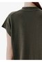 Thin Knit V-Neck Green Knitwear Top - 4