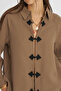 Women's Chinese Button Detailed Solid Color Loose Shirt - 4